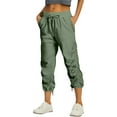 thumbnail image 5 of BLVB Women's Cargo Capris Hiking Pants Lightweight Quick Dry Outdoor Athletic Travel Cropped Pants Casual Loose Comfy with Pockets, 5 of 6