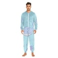 thumbnail image 3 of Simple Line Whale Adult Unisex Onesie Pajamas Slim Fit One Piece Suit Pjs Sleepwear Pajama Jumpsuit, 3 of 8