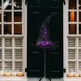 thumbnail image 4 of Witch Hat Pumpkin Shaped Wreath Frame Fall Decor Halloween Front Door Hanging, 4 of 11