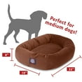 thumbnail image 2 of Majestic Pet Faux Suede Bagel Pet Bed for Dogs, Calming Dog Bed Washable, Medium, Rust, 2 of 6