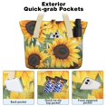 thumbnail image 2 of Tote Bag for Women - Sunflowers Bouquet Shoulder Bag - Large Utility Work Duffle Bag with Zipper Handbag for Travel, Work, Sprots, 2 of 5