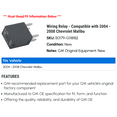 thumbnail image 2 of Wiring Relay - Compatible with 2004 - 2008 Chevy Malibu 2005 2006 2007, 2 of 2