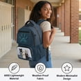 thumbnail image 3 of FKELYI Cartoon Cat Blue Print Kids Backpack 17 Inch Spacious Schoolbag with Multi-Pockets Lightweight School Bookbag Casual Daypack for Elementary Student, 3 of 7