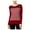 Red - winecombo, variant on Kensie Womens Long Sleeve Knit Sweater, Black, Small