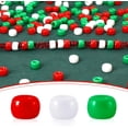 thumbnail image 3 of Christmas Pony Beads 1000Pcs Red White Green for Jewelry Making Bracelets/Necklace/ Crafts DIY Supplies(0.24×0.35in Aperture: 0.16in), 3 of 6