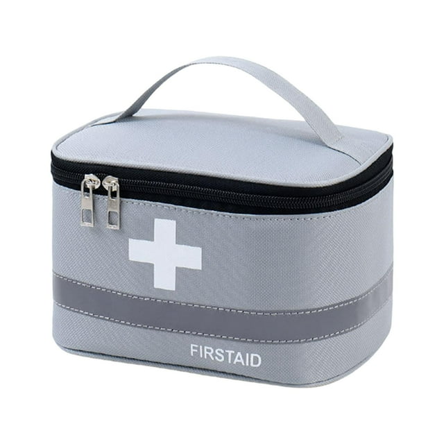 Xuanheng First Aid Bag Empty Portable Professional Medical Bag for Camping M Gray