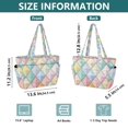 thumbnail image 4 of FORMRS Tote Bag for Women Quilted Large Capacity Travel Work Carry On Shoulder Handbag, Colorful Geometric, 4 of 7