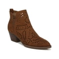 thumbnail image 1 of CARLOS BY CARLOS SANTANA Womens Brown Cut Out Elastic Goring Heel Pull Tab Cushioned Stretch Victory Pointed Toe Block Heel Zip-Up Booties 11 M, 1 of 4