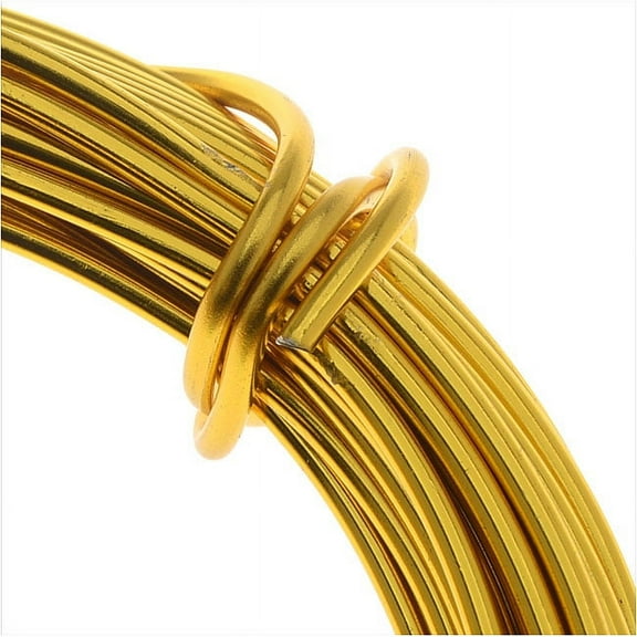 Beadalon Artistic Wire Aluminum Craft Wire - Gold, 12 Gauge, 39 ft