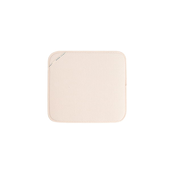 Envision Home 18 in. W x 16 in. L Cream Polyester Dish Drying Mat
