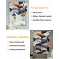 thumbnail image 3 of Navy Blue Burnt Orange Tie Up Curtains for Window, Thermal Insulated Balloon Shade Adjustable Rod Pocket Curtains Valance Panels for Kitchen Bathroom Cafe 42 x 45 Retro Geometric Abstract, 3 of 6