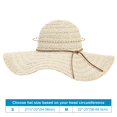 thumbnail image 2 of Sombrero de paja de ala ancha para mujer, sombrero de playa, sombrero de sol, protección UV, sombrero de playa enrollable, para verano, gorra de playa, 2 of 4