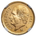 thumbnail image 2 of 1955-M Mexico Gold 5 Pesos MS-64 PL NGC, 2 of 3
