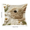 thumbnail image 3 of SLYNSHome Easter Throw Pillow Covers 18x18 Inch Spring Bunny Pillow Covers Embroidery Rabbit Floral Cushion Case for Home Sofa Living Room, 3 of 7