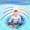 thumbnail image 2 of 2 Pack Tummy Time Water Mat, Water Play Mat for Babies Inflatable Activity Center, Infant Baby Water Mat for Newborn Infant Toddler Boy Girl, Promote Baby's Growth, 2 of 6