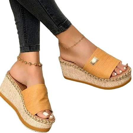 

Height Increase Rome Sandals Flip Flops Open Toe Shoes for Valentine s Day Christmas Gift Yellow 39