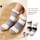thumbnail image 5 of Sonducket Zapatillas largas gruesas para mujer, calcetines, Otoño Invierno, transpirables, antideslizantes, calzado para dormir, suministros, regalos para Medias tipo 3 Sonducket AP012576-03, 5 of 6