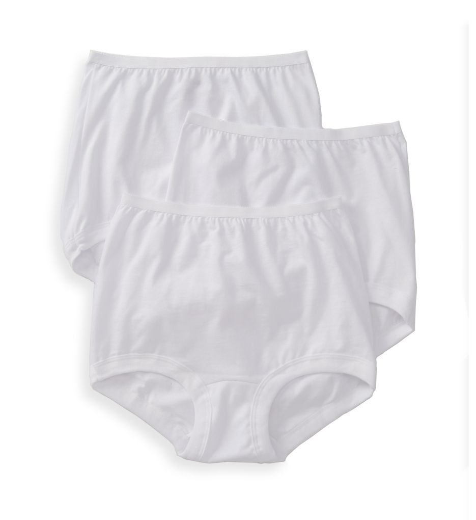 Vanity Fair Lollipop Leg Band Women`s PlusSize 3Pack Brief Panties