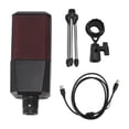 thumbnail image 2 of Microphone Cardioïde USB, Microphone d'Ordinateur USB Filaire Plug And Play Son Net Multifonction Carré pour Conférence, 2 of 8