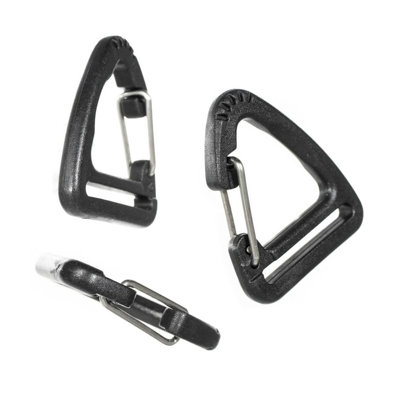 Climbing Bracelet Carabiner Clip. Adjustable Paracord Bracelet with Biner Clasp  Buckle. Black Carabiner Lock Hook Mens Bracelet of Rope. 4mm