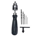 thumbnail image 3 of Keenso Manual Crank Drill, Carbon Steel, 06-6mm, Drill Bit Set for Jewelry and Wood 5pieces, 3 of 8