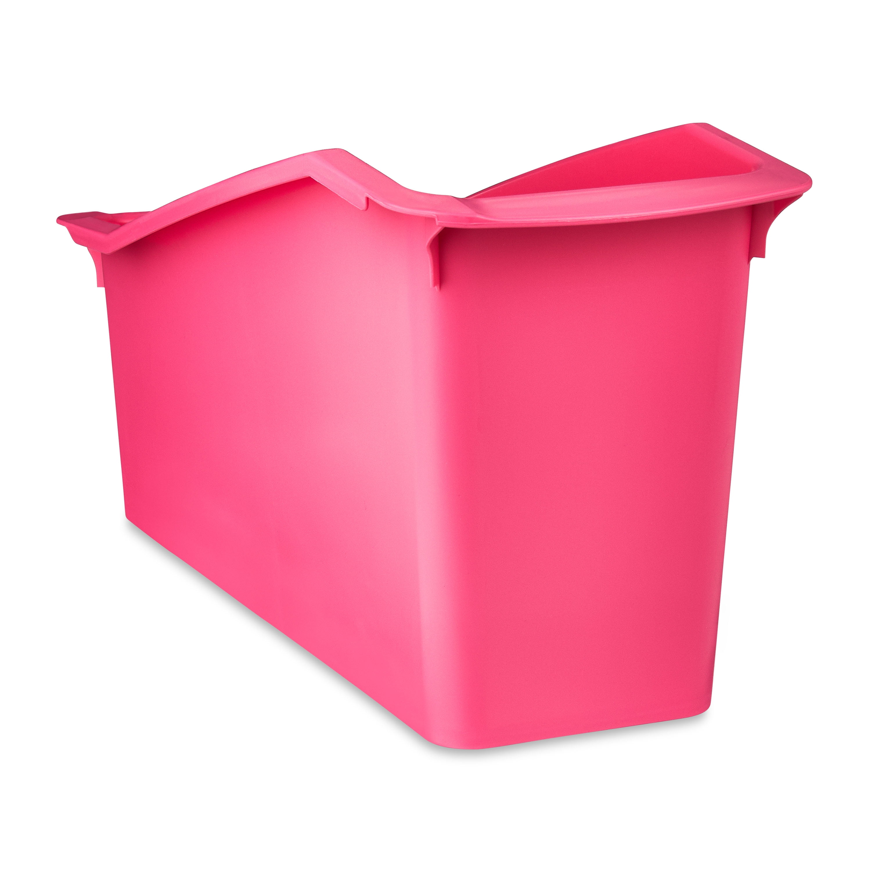 Pen+Gear Plastic Desktop Book Organizer Bin, Coral Passion, 9-Pack