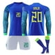 thumbnail image 1 of Surgei 2223 Brasil Camisetas de fútbol, Brasil Estadio de casa #20 Vinicius Impreso Manga Corta Tops Calcetines Camisetas de fútbol de 3 piezas, Camisetas de fútbol de Brasil para adultos, XXXL, 1 of 4