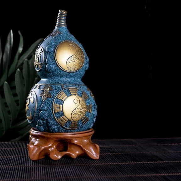 Feng Shui Gourd Decoration Taiji Bagua Ornament for Wealth Peace and Protection Home Entry Display