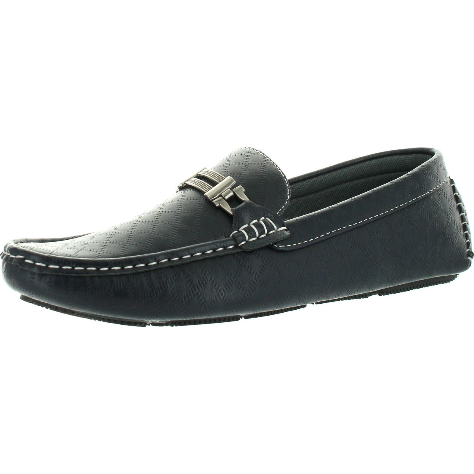 Marco Vitale Mens Slip On Patent Strap Shoe,Black,10.5