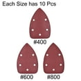 thumbnail image 3 of 30pcs Triangle Detail Sander Sandpaper,Sanding Paper Sander Pads Sheet Assorted 5 Hole 400/600/800 Grits, 3 of 4