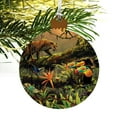 thumbnail image 4 of Jungle Life Leopard Cat Toucans Monkeys Wood Christmas Tree Holiday Ornament, 4 of 7