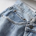 thumbnail image 6 of Felirenzacia Women's and Women's Plus Jeans, High Waisted Straight Leg Vintage Denim Jeans with Uneven Waisted, 6 of 6