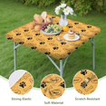 thumbnail image 4 of Paw Prints and Bones Square Fitted Tablecloth with Elastic Edge,Square Table Cover,Washable Elastic Table Cover for Home Kitchen Party Decor 34"x34", 4 of 6
