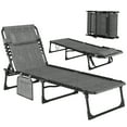 thumbnail image 1 of Outsunny Folding Lounge Chair, Reclining Tanning Chair with Adjustable Back, 1 of 10