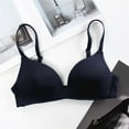 thumbnail image 2 of Prolriy Wireless Bra, Student Girl Thin Solid Color Bra Underwear Bralette Bras for Women Blue XL, 2 of 5