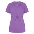 thumbnail image 1 of Adar Indulgenc Jr. Fit Scoop Neck Pleated Top - 4200 - Lavender - S, 1 of 3