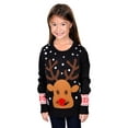 thumbnail image 2 of KESIS Children Rudolph With 3D Nose Ugly Christmas Pullover Sweater Black 7-8 Years, 2 of 8