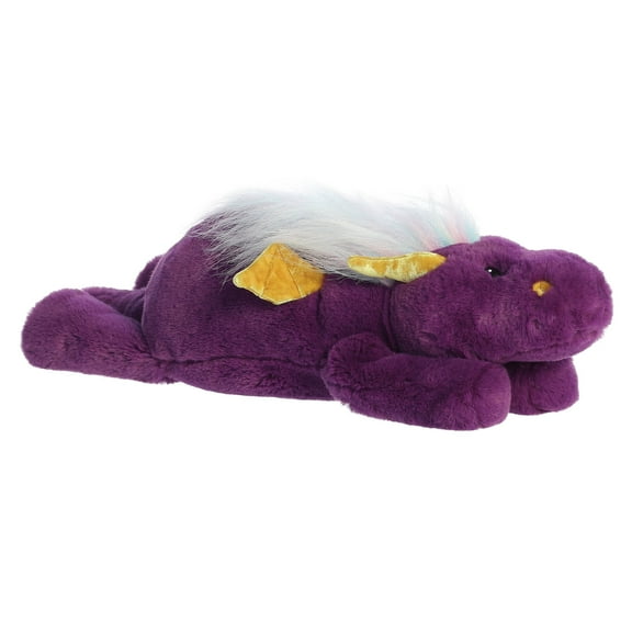 Aurora - Large Purple Snoozles - 17" Purple Dragon - Laid-back Stuffed Animal