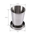 thumbnail image 3 of Taza plegable de acero inoxidable Spptty con sombrero protector 75 ml, 3 of 8