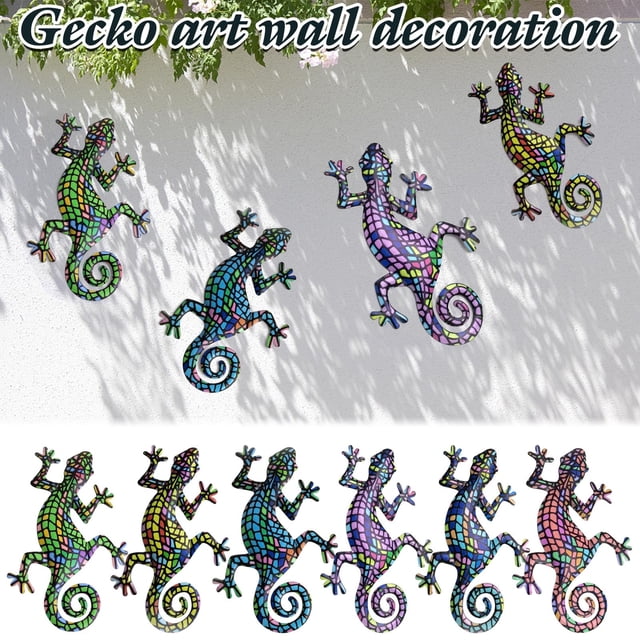 Fiudx Decoración Artística de Lagarto para Jardín, Diseño de Metal Realista, Revestimiento Resistente a La Intemperie, Encanto Caprichoso para Jardín, Ideal Como Regalo, Tamaño 13,5 X 21,5 Cm