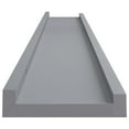 thumbnail image 3 of vidaXL Picture Frame Ledge Shelves 2 pcs Grey 80x9x3 cm MDF, 3 of 5