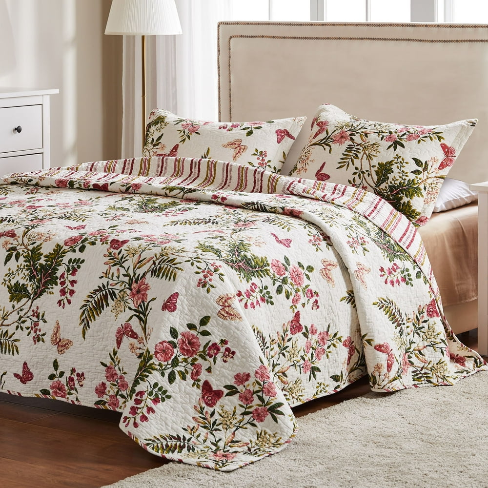 Global Trends Botanical 100 Cotton Quilt Set
