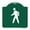 Green & White, variant on SignMission A-DES-GW-1824-23337 18 x 24 in. Designer Series Sign - Pedestrian Crossing Symbol, Green & White