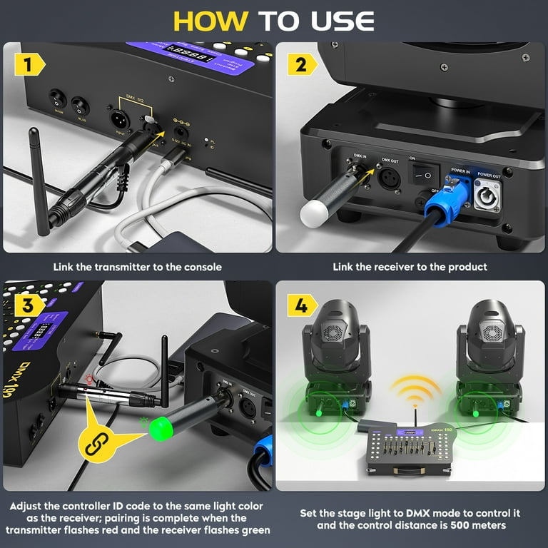 Black Grand Console DMX and MIDI Operator 192 Channel Light