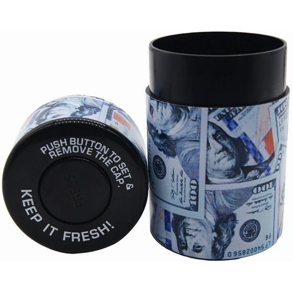 Vacuum Sealed Herb Stash Jar Container Airtight Smell Proof Plastic Storage $