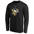 thumbnail image 2 of Men's Fanatics Kris Letang-Black Pittsburgh Penguins Authentic Stack Long Sleeve Name & Number T-Shirt, 2 of 3