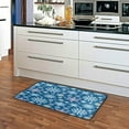 thumbnail image 5 of Coolnut Kitchen Rugs,Blue Snowflakes Non Slip Washable Cushioned Carpets Polyester AntiFatigue Comfort Porch Floor Mat Christmas Decoration 39×20 in, 5 of 7
