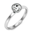 thumbnail image 2 of SuperJeweler 1/2 Carat Rose Cut Diamond Solitaire Ring in 14 Karat White Gold for Women, 2 of 6