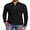 01-Black, variant on Men Zip Mock Neck Ribbed Long Sleeve Shirts Stretch Fitted Knit Pullover Black L