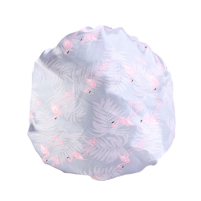 Qarigey Gorro para dormir para mujer, banda ancha elástica de satén, calentador para el cuero cabelludo, herramientas de belleza para la Sombreros Gris flamenco M(56-58cm)